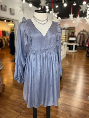 Attention Getter Metallic Babydoll Dress