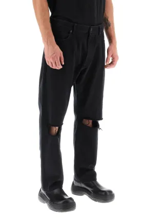 Balenciaga ripped loose jeans