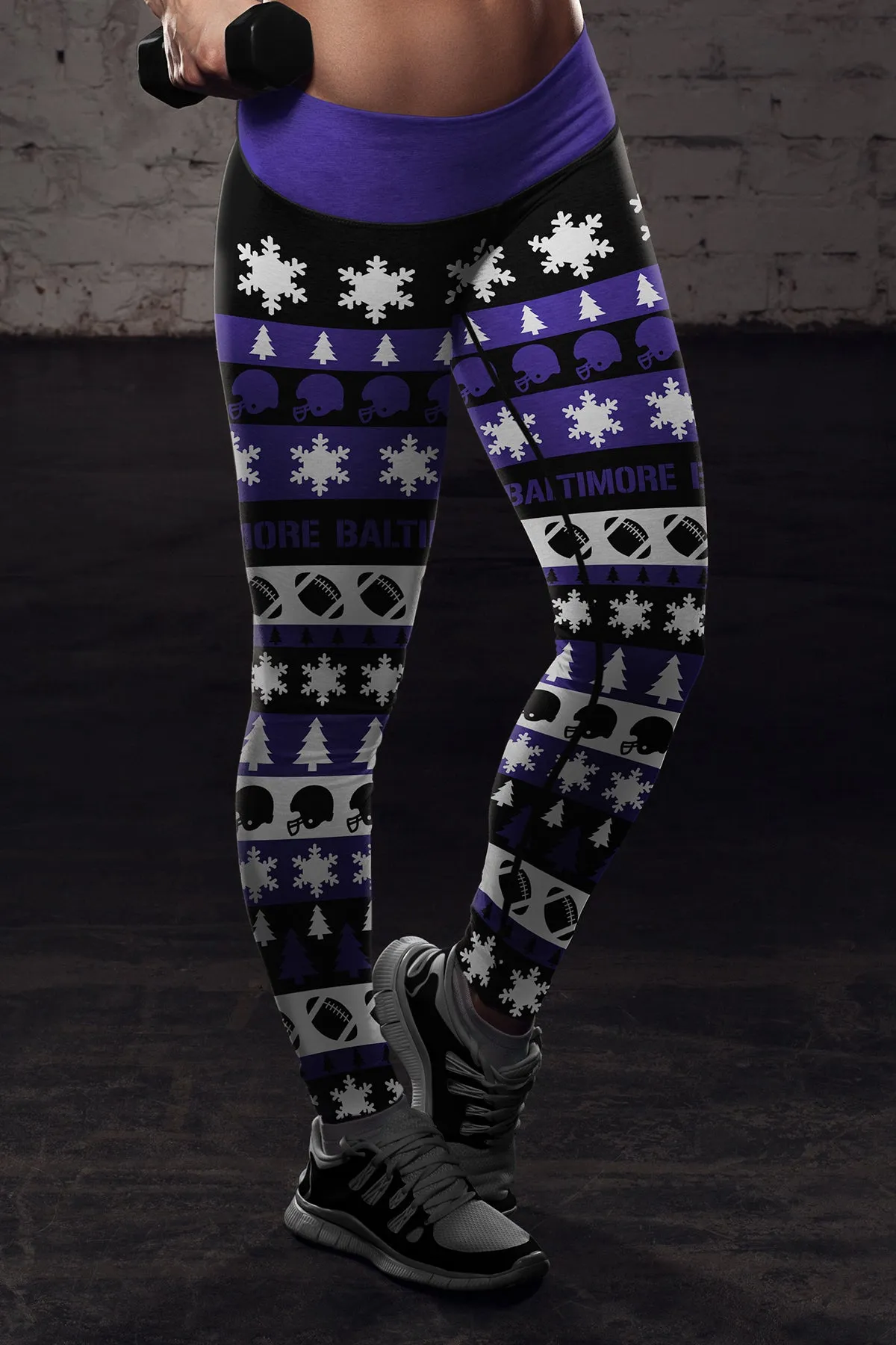 Baltimore Ugly Christmas Classic Football Leggings