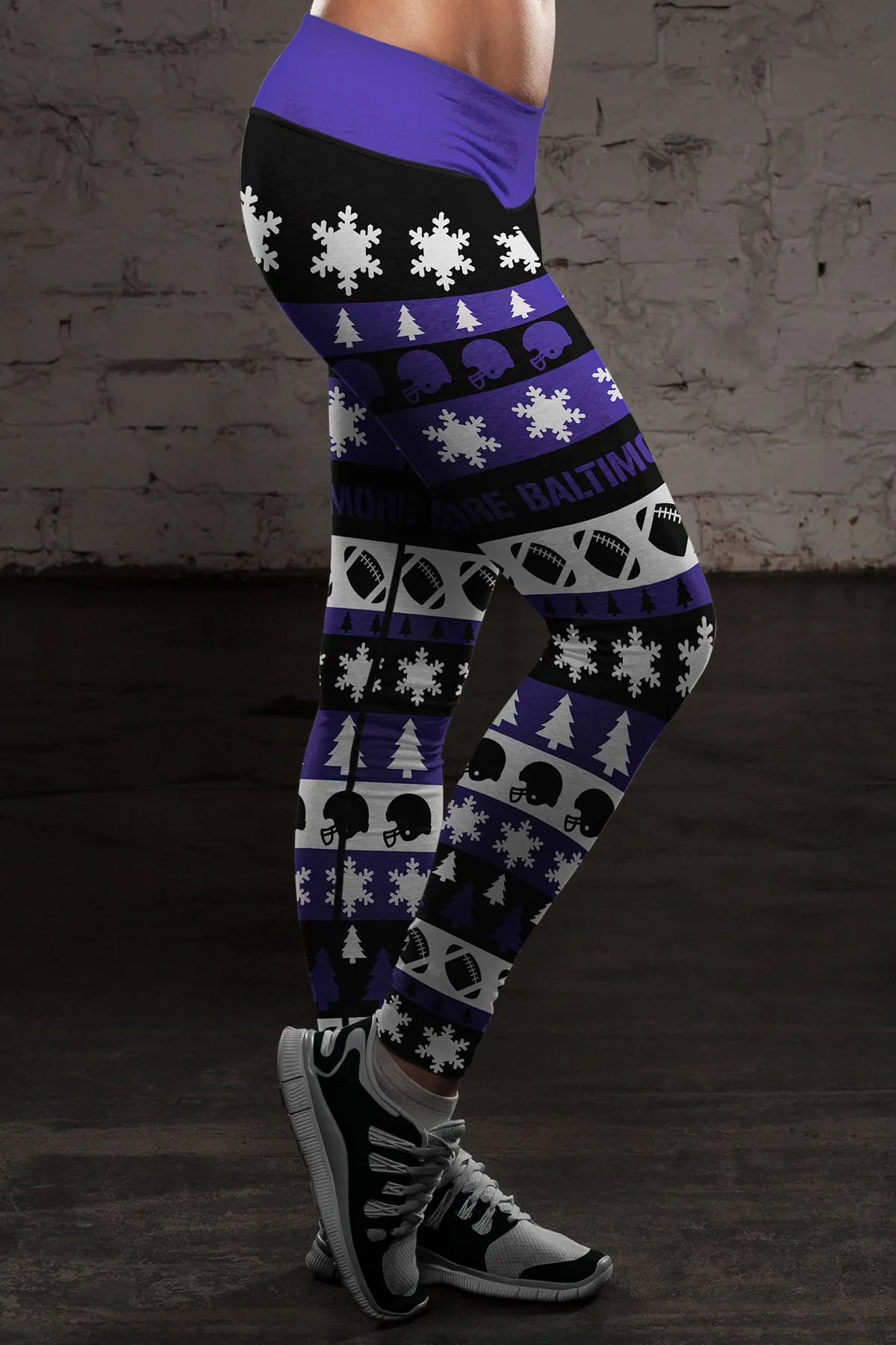 Baltimore Ugly Christmas Classic Football Leggings