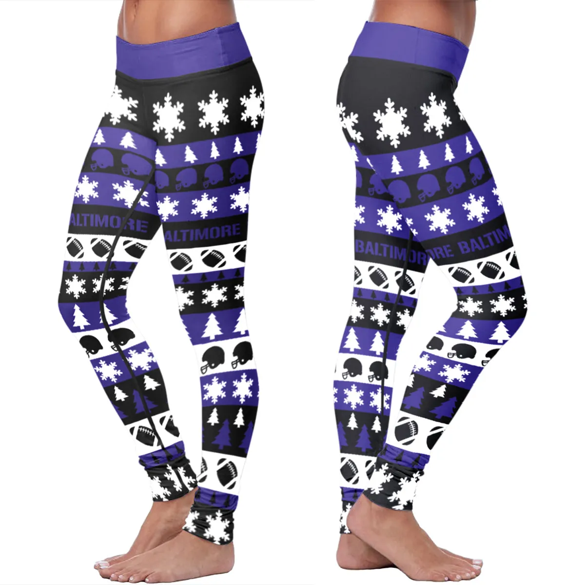 Baltimore Ugly Christmas Classic Football Leggings