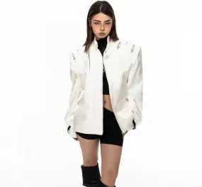 BB Metal Lock Buckle Wide Shoulder Jacket