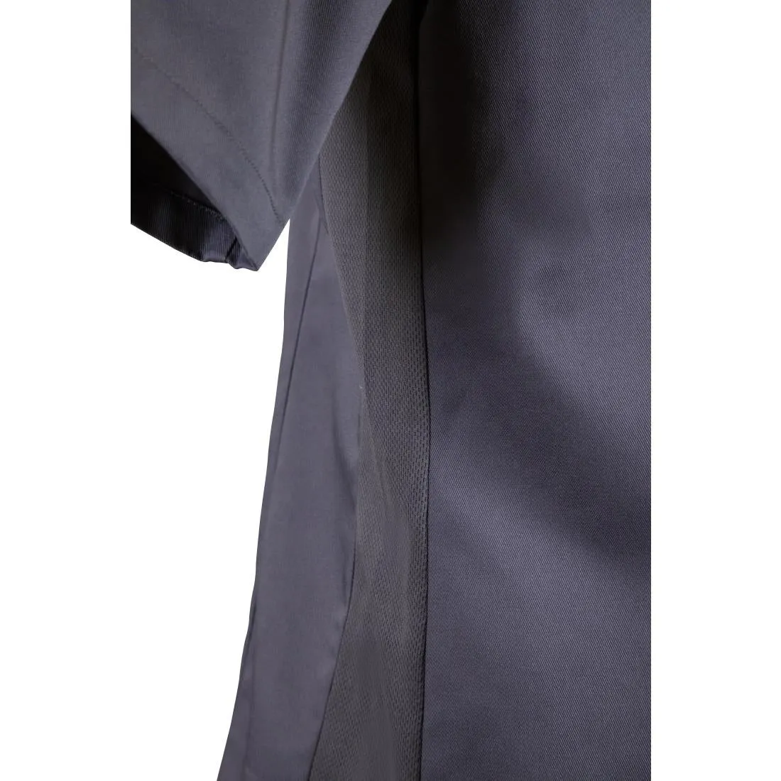 BB712-L Southside Band Collar Chefs Jacket Charcoal Size L