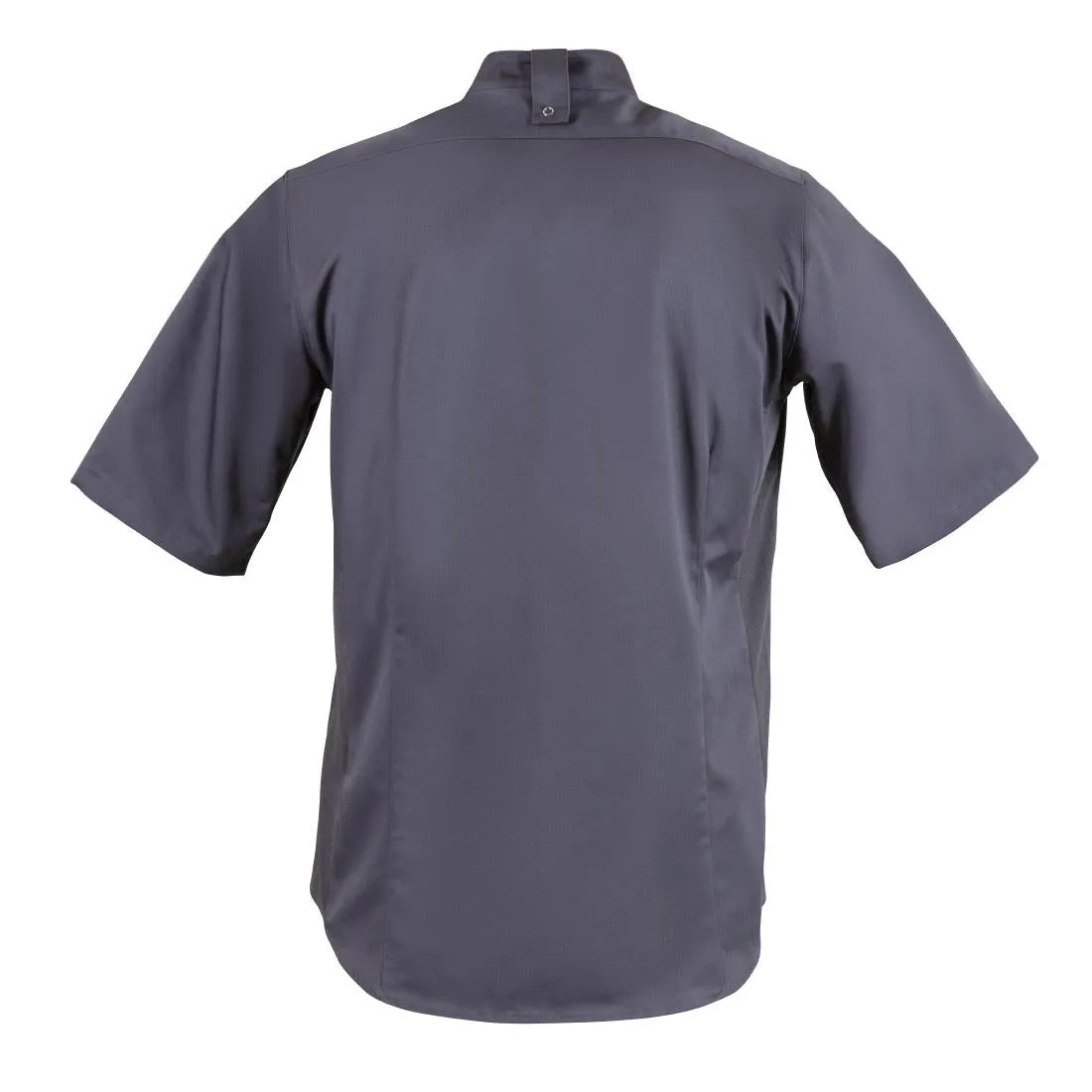 BB712-L Southside Band Collar Chefs Jacket Charcoal Size L