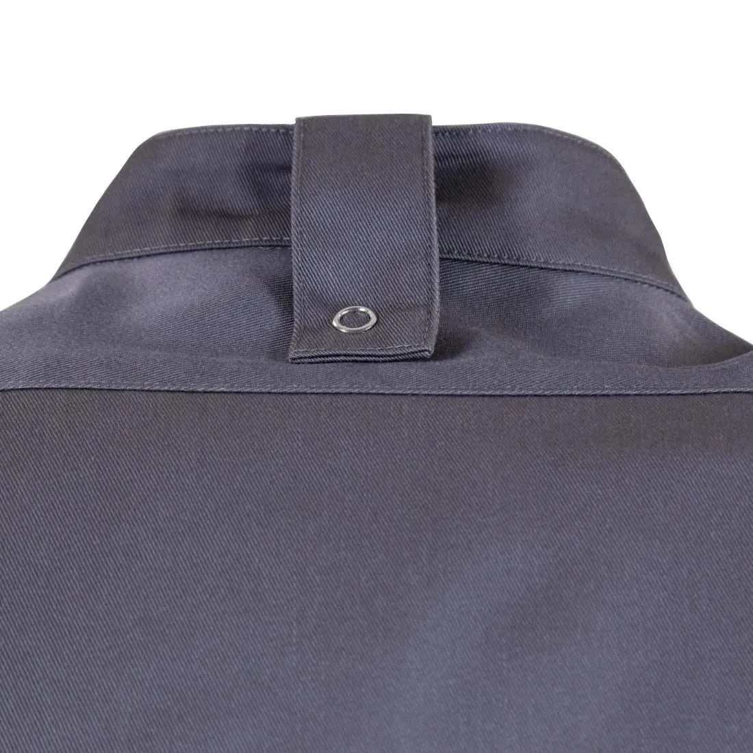 BB712-L Southside Band Collar Chefs Jacket Charcoal Size L