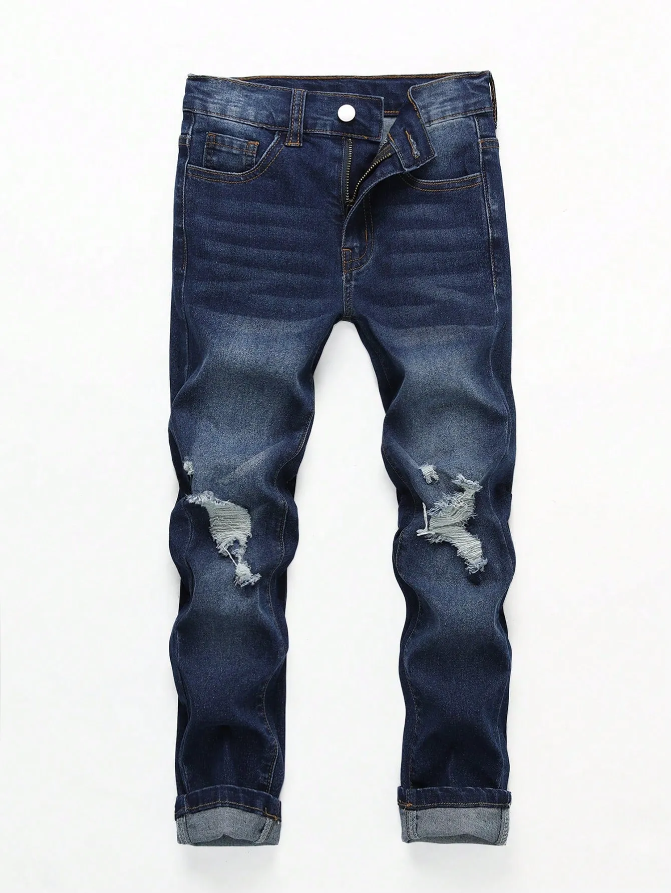 Boy's Ripped Washed Skinny Jeans