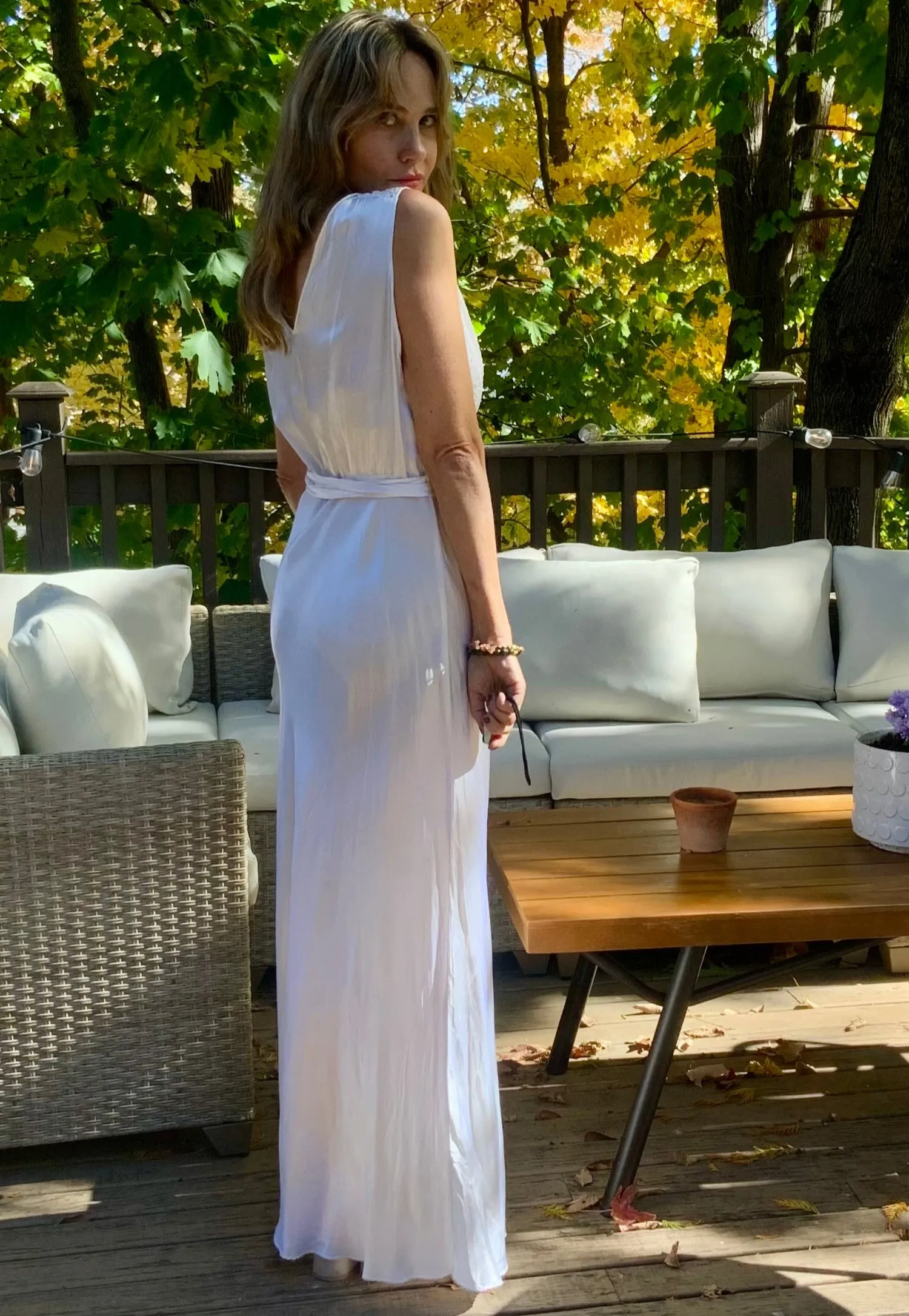 Bridal Nightgown White Satin - 40s