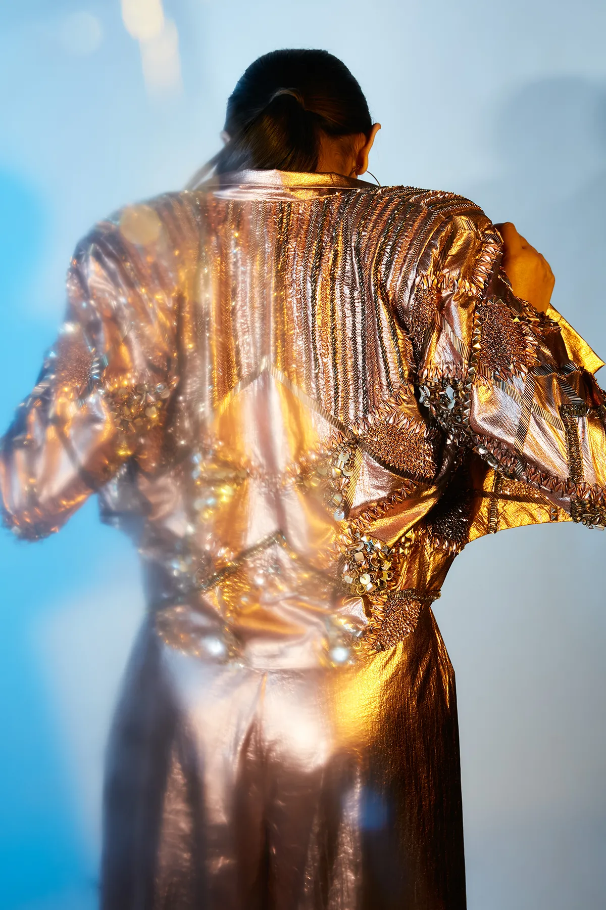 Bronze Metallic Short Jacket