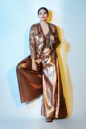 Bronze Metallic Short Jacket