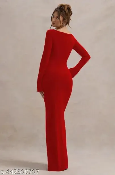 Crimson Enigma Bodycon Dress