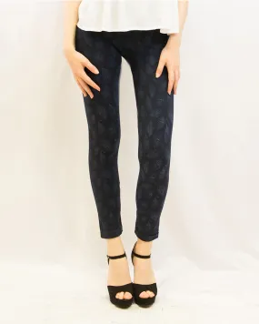 Feather Print fleece leggings