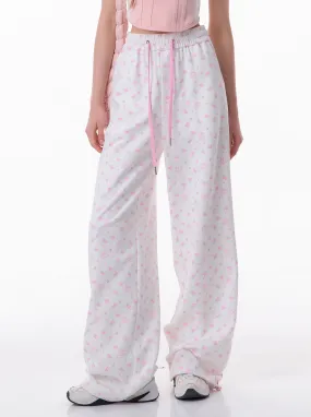 High-Waist Floral Rabbit Pants