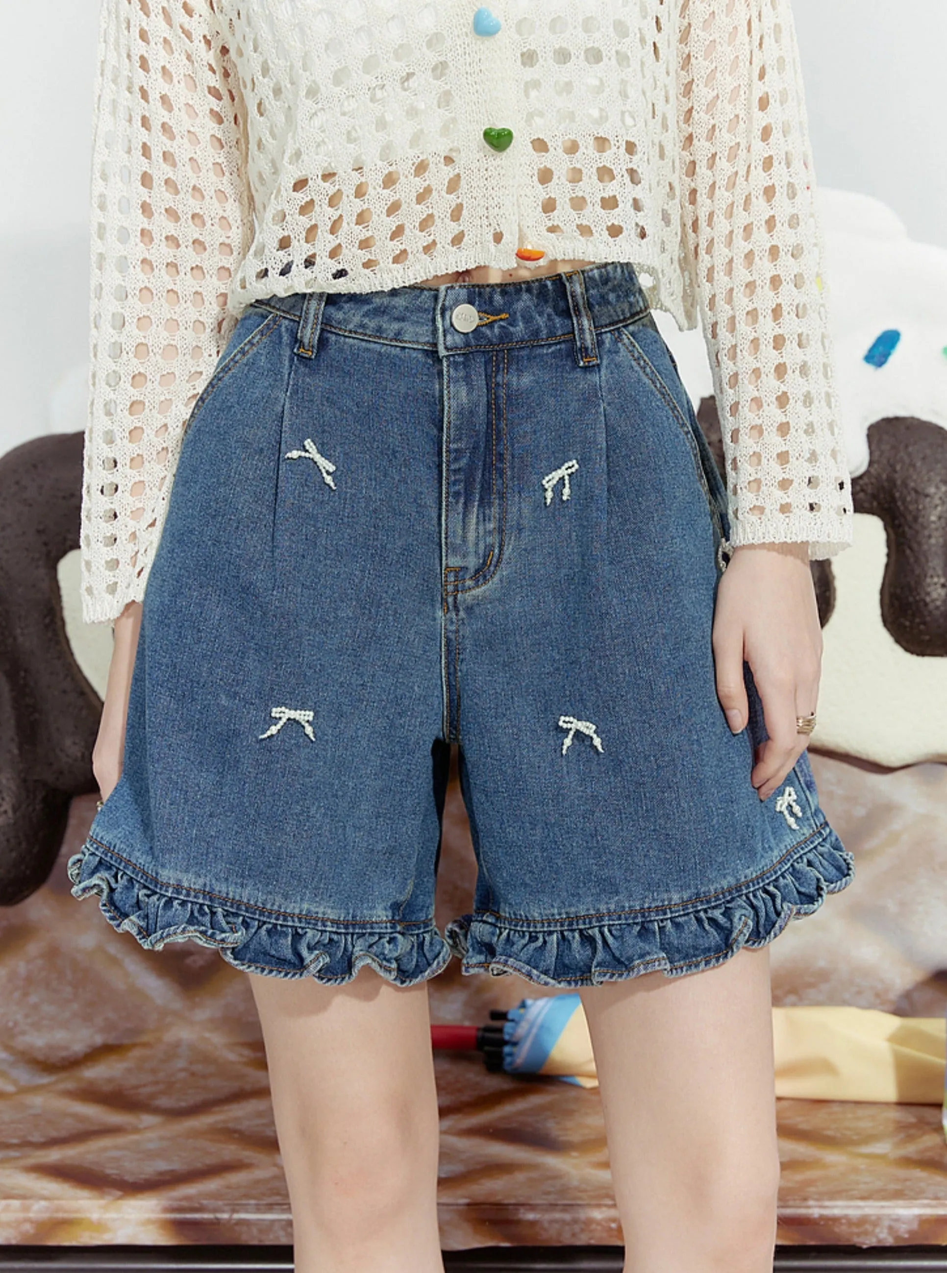 High Waist Pearl Jeans