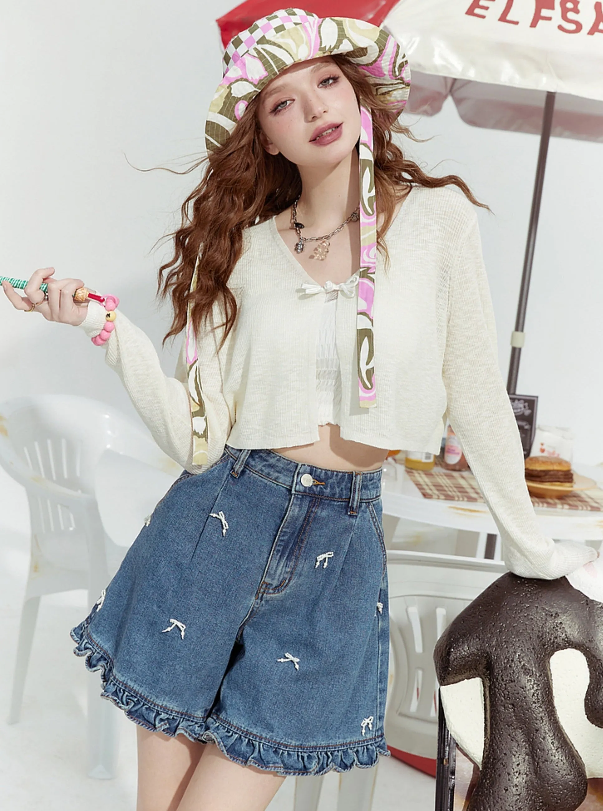 High Waist Pearl Jeans