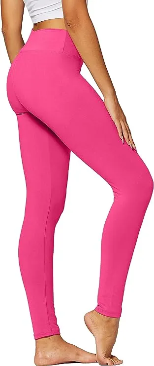 High Waist Pink Stretch Leggings