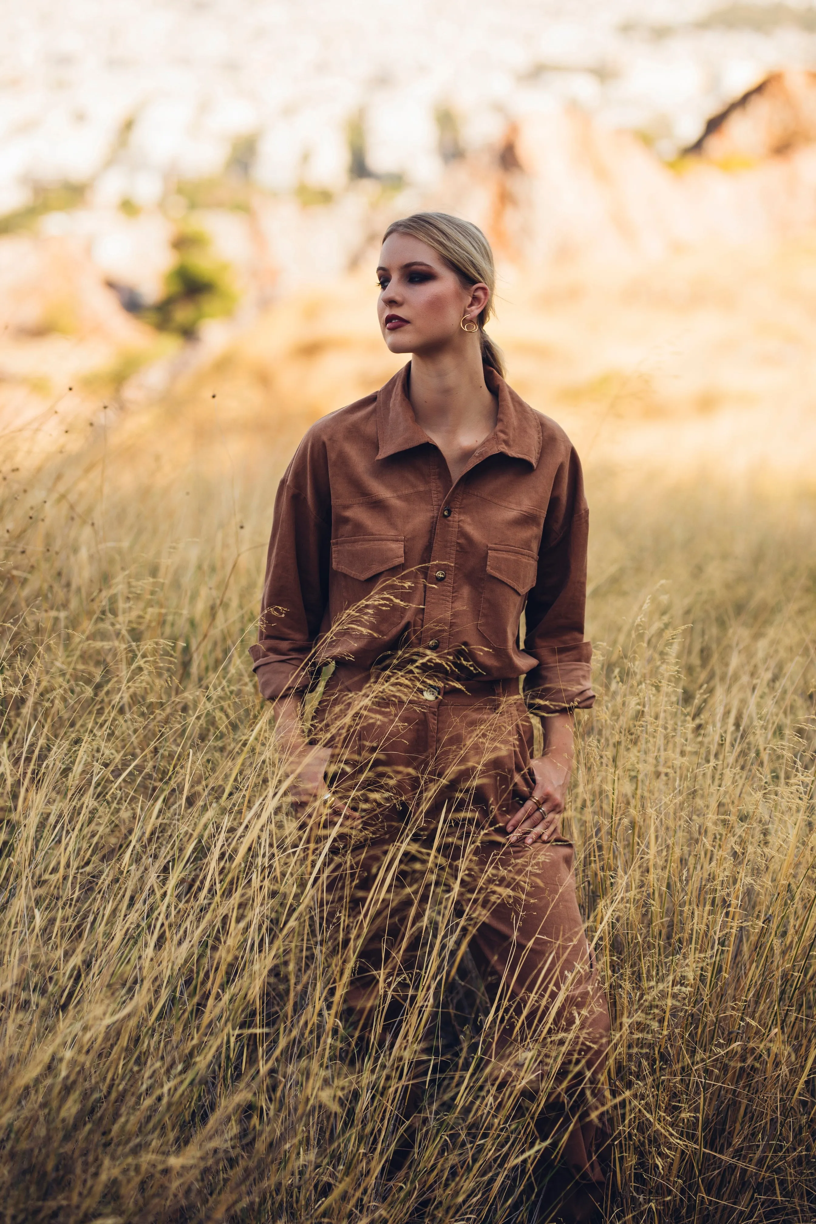 Honey  Unisex Corduroy Shirt