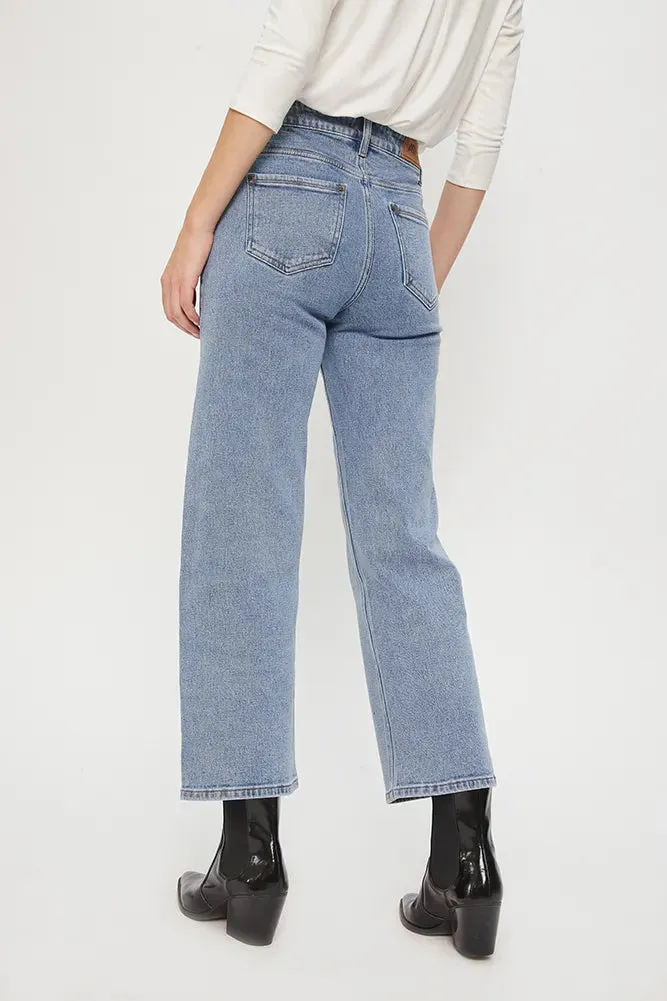 Jeans Mujer Crop Celeste
