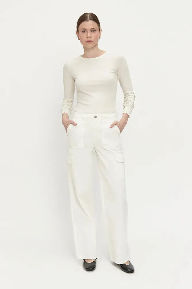 Jeans Mujer Liso Blanco
