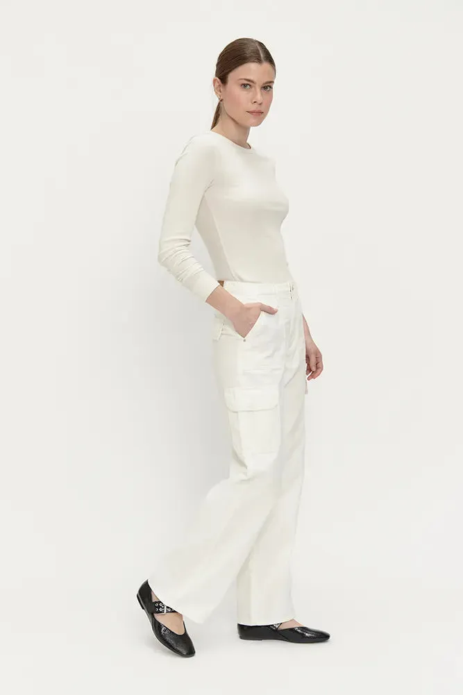 Jeans Mujer Liso Blanco