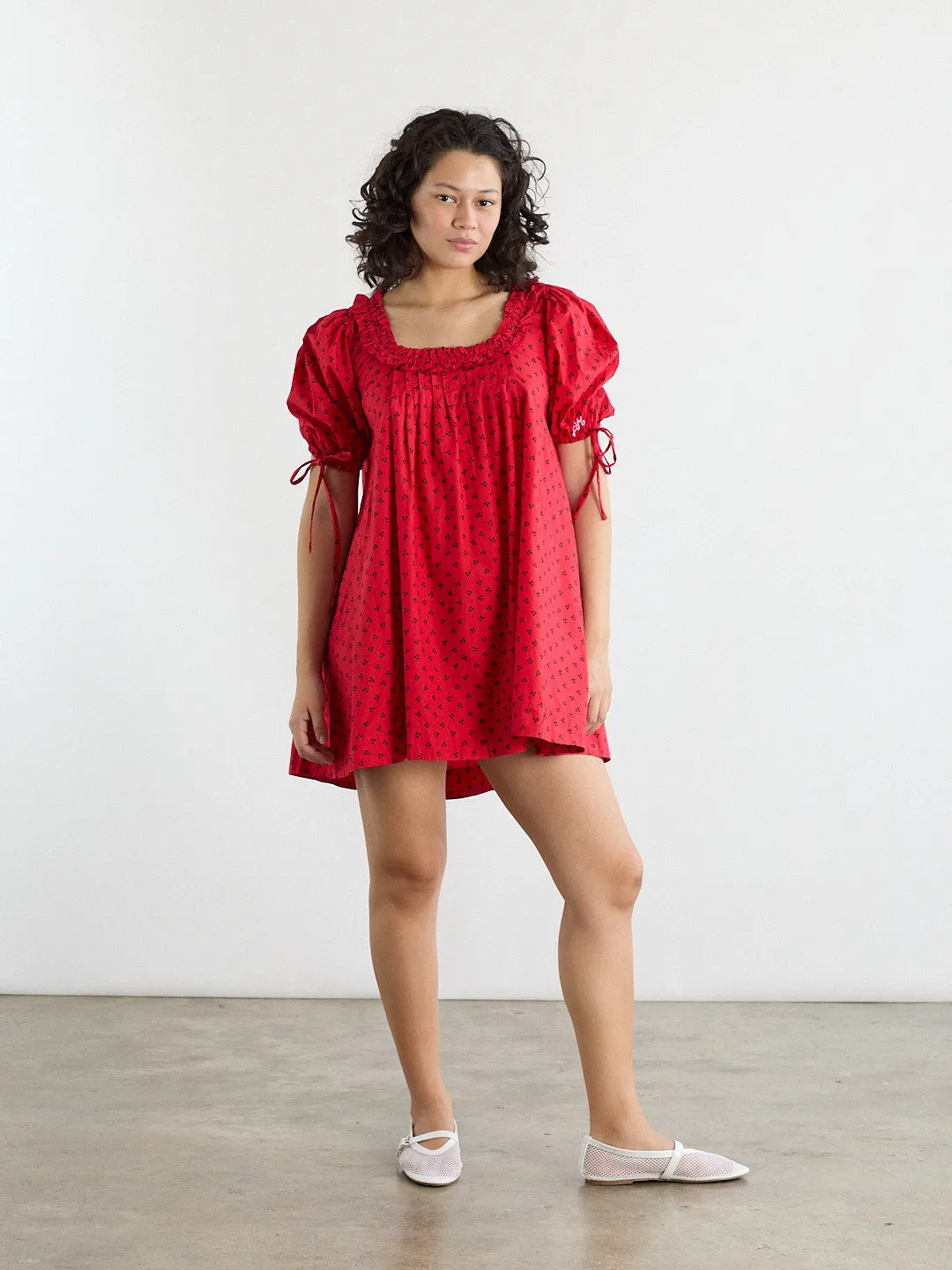Jemima Mini Dress - Red Cherries