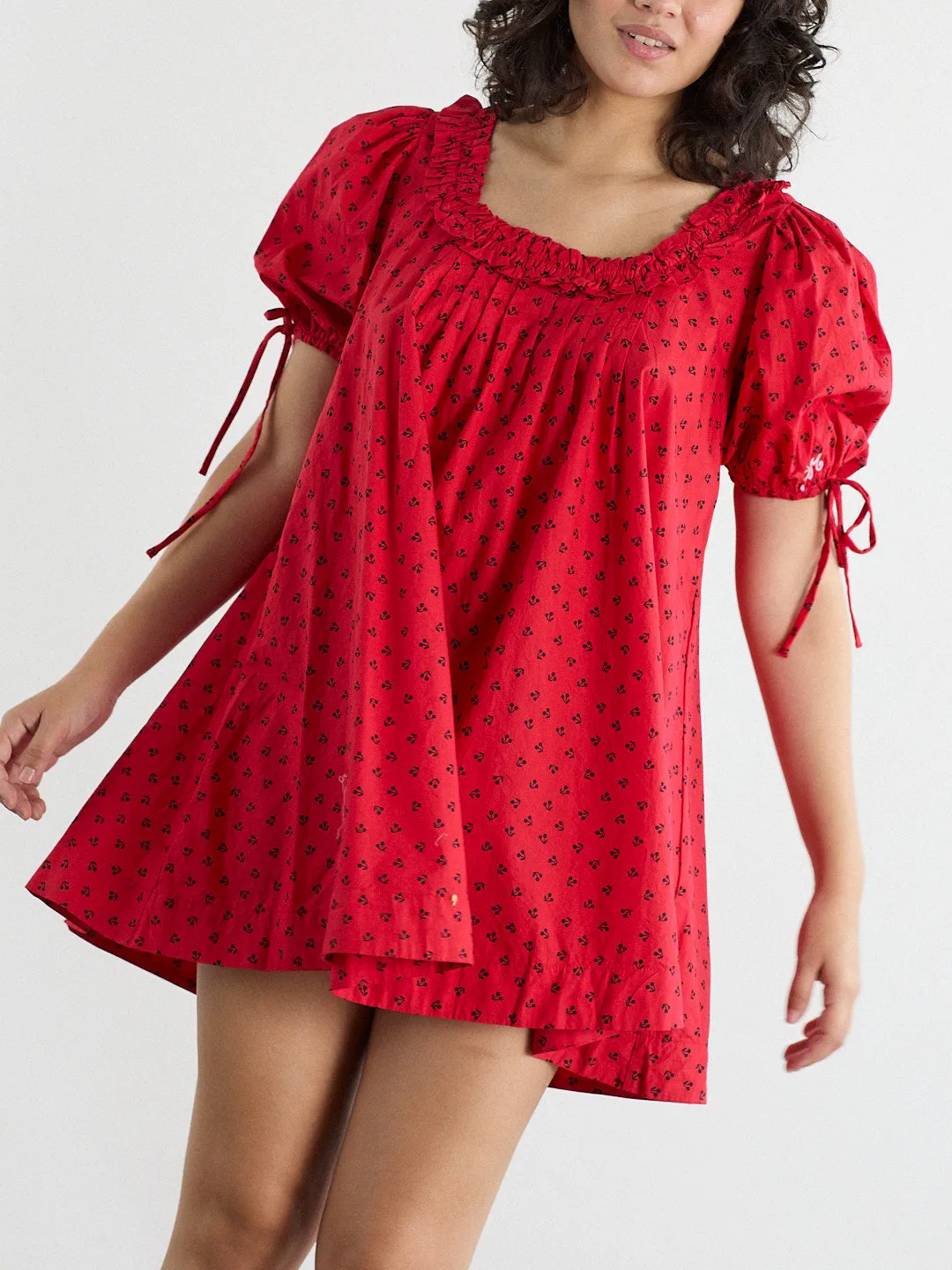 Jemima Mini Dress - Red Cherries