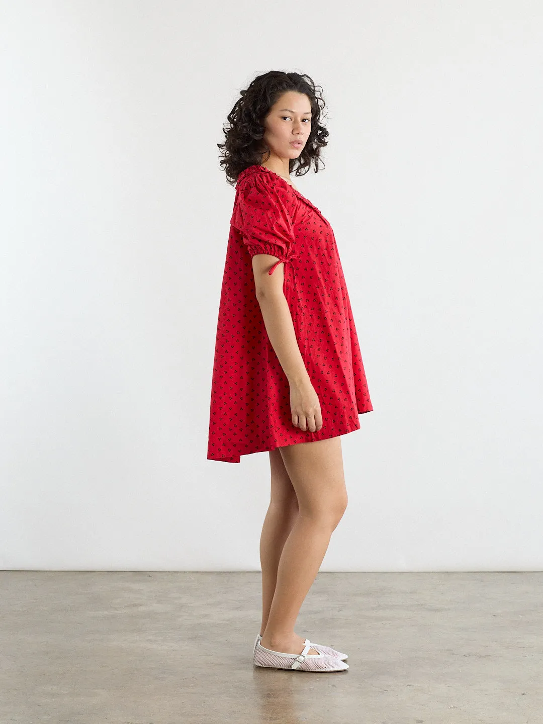 Jemima Mini Dress - Red Cherries