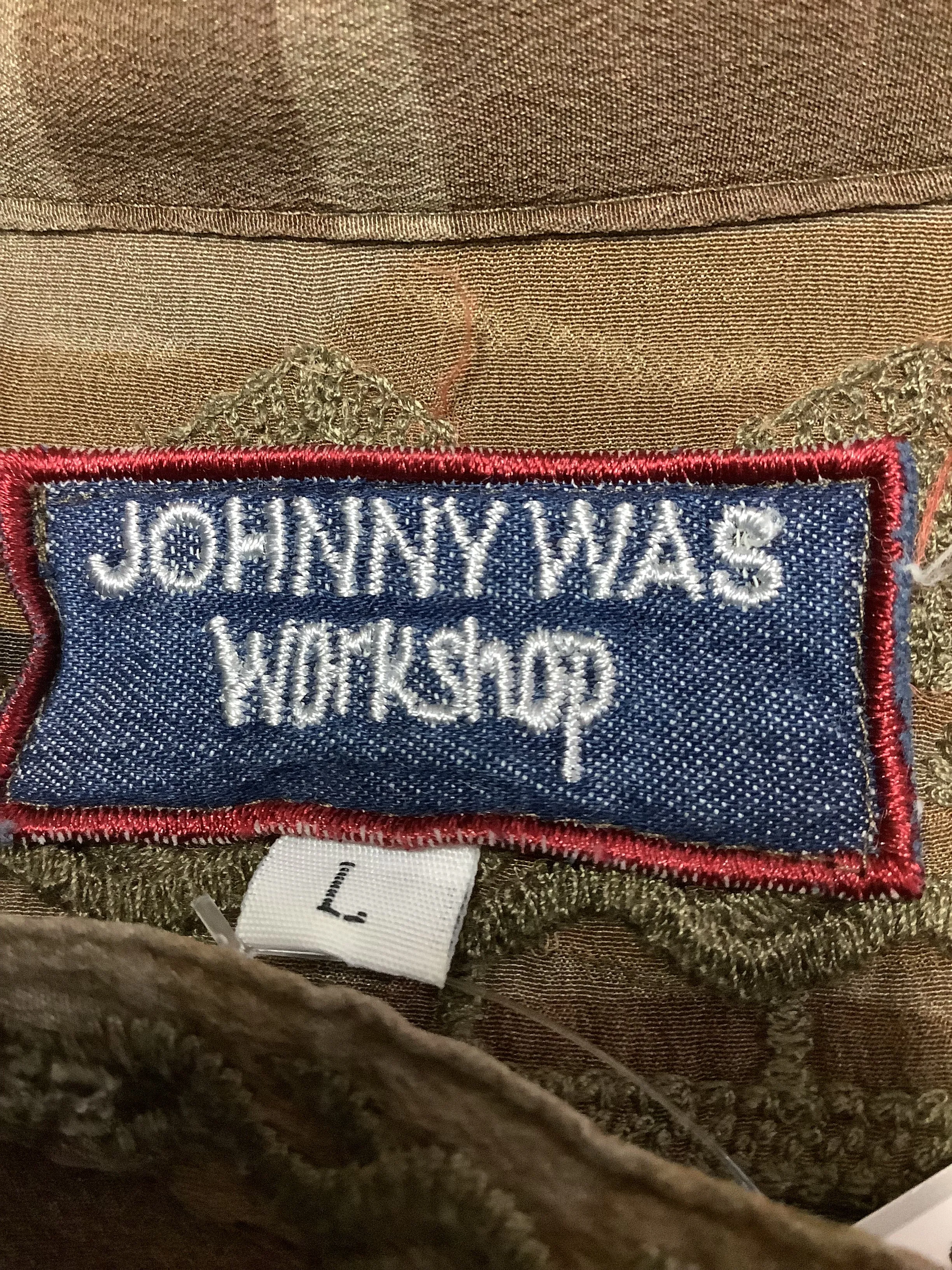 Johnny Was Workshop Tunic Dress Camo Floral Embroidery Silk Size: L