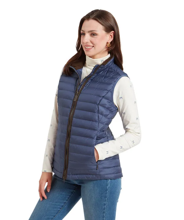 Launde Down Gilet Stone Blue