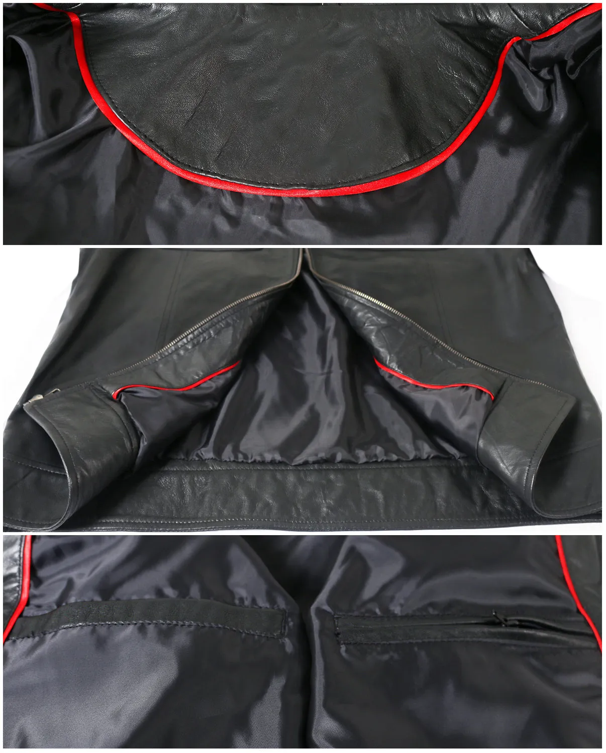 Leather Jackets Hub Mens Genuine Lambskin Leather Jacket (Black, Racer Jacket) - 1501025