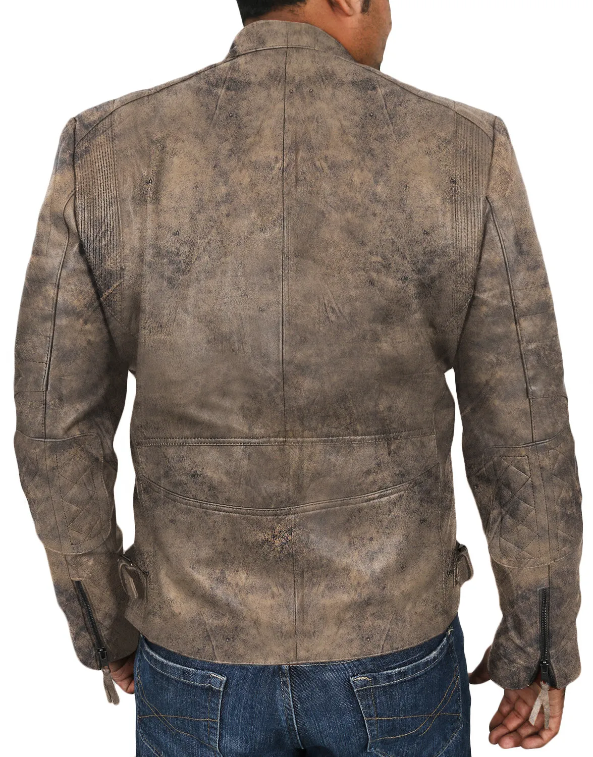 Leather Jackets Hub Mens Genuine Lambskin Leather Jacket (Black, Racer Jacket) - 1501025