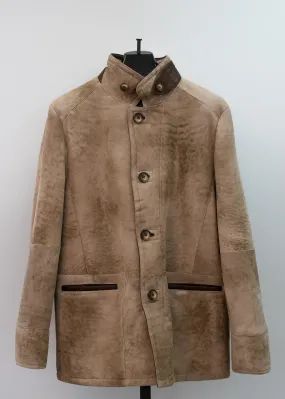Men's Tan Suede Merino Jacket