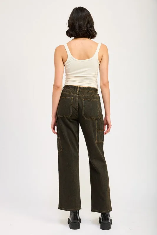 Mid Rise Front Pocket Jeans