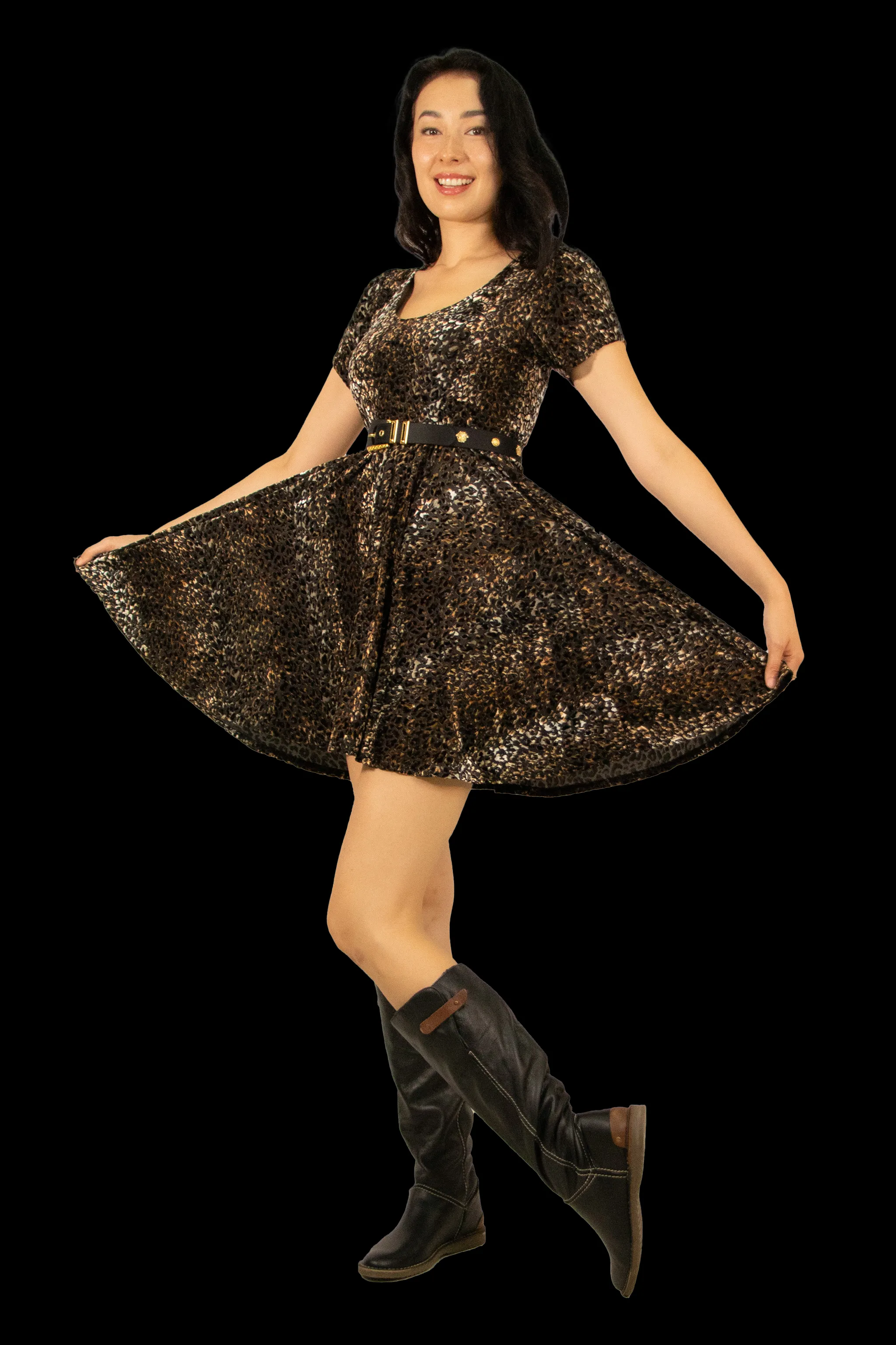 Minkpink Leopard Babydoll Dress