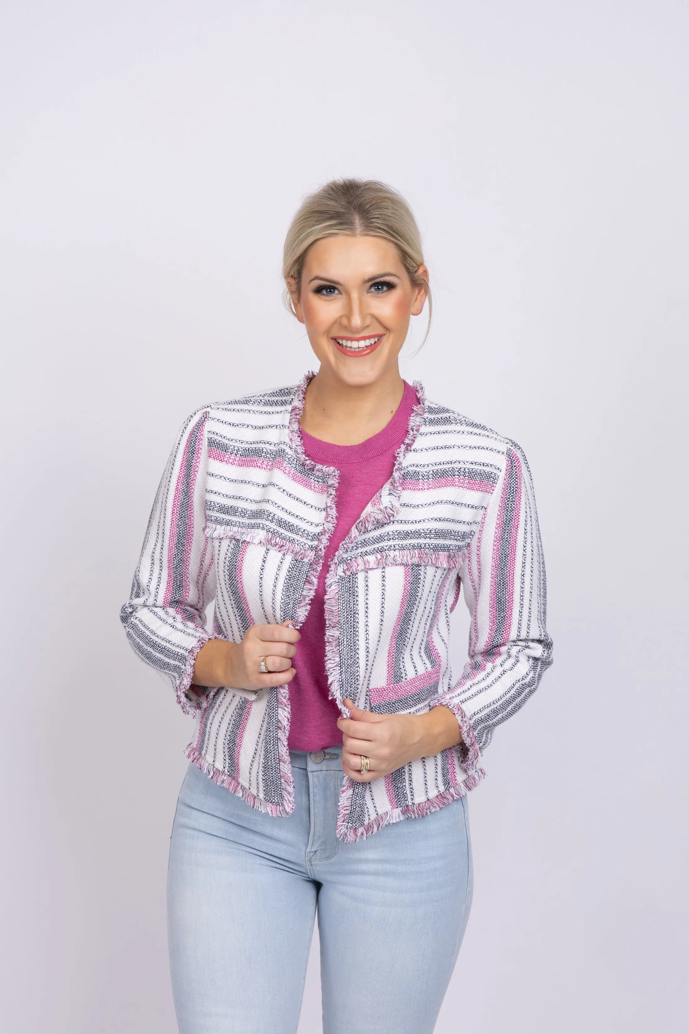 Nic Zoe Dashing Days Jacket In Pink Multi