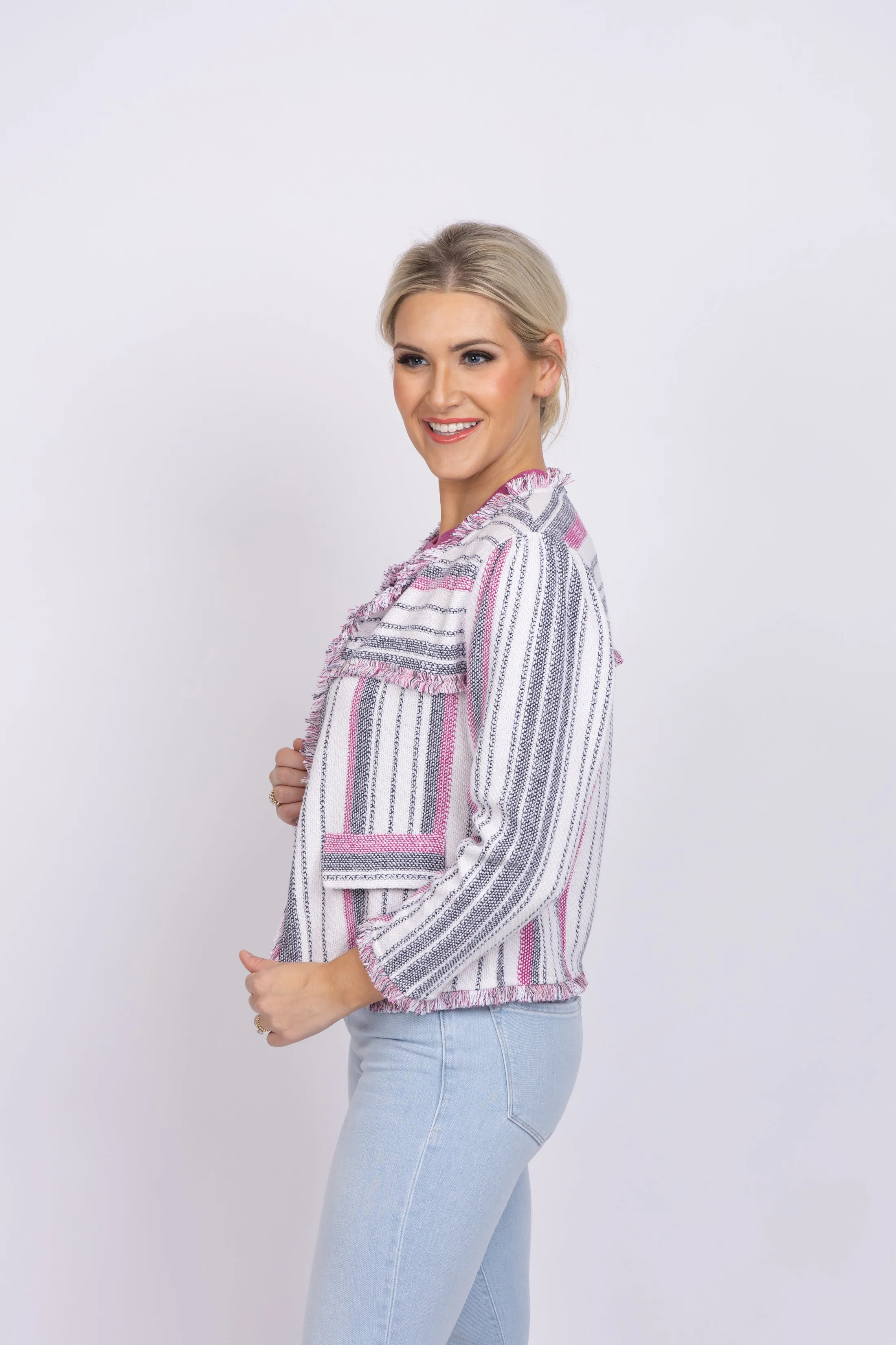 Nic Zoe Dashing Days Jacket In Pink Multi