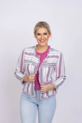 Nic Zoe Dashing Days Jacket In Pink Multi