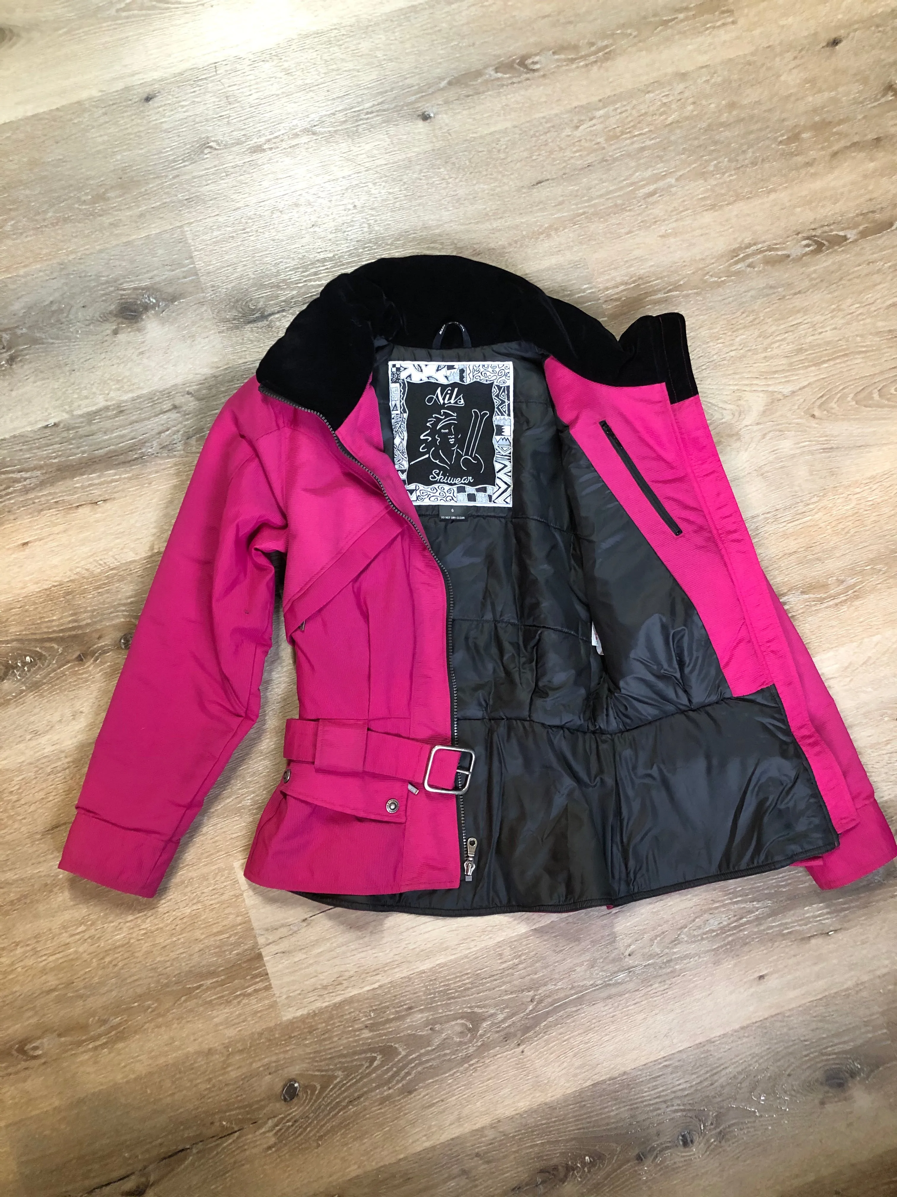 Nils Skiwear Belted Magenta Jacket