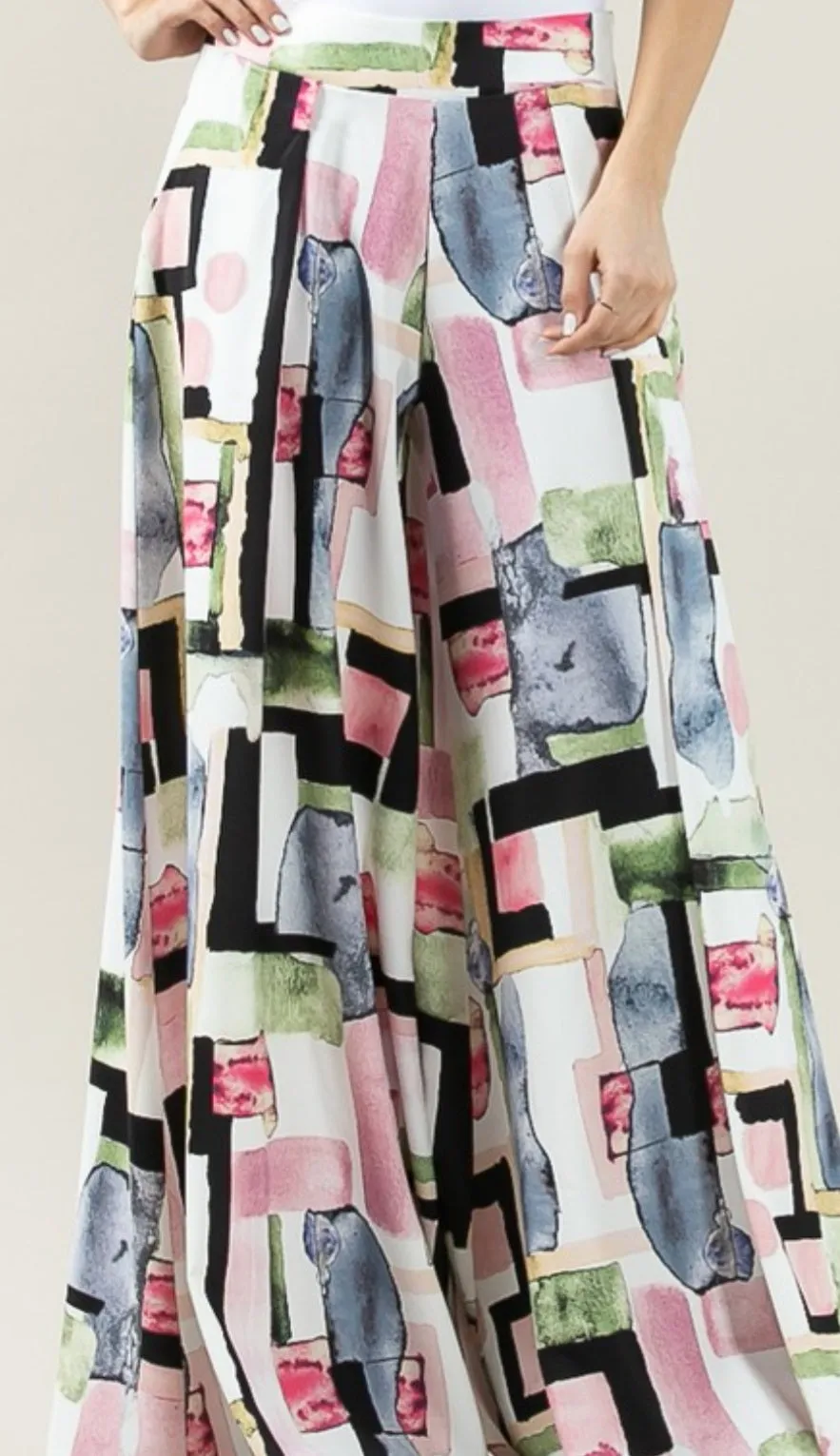 Paint Brush Wide Leg Pants