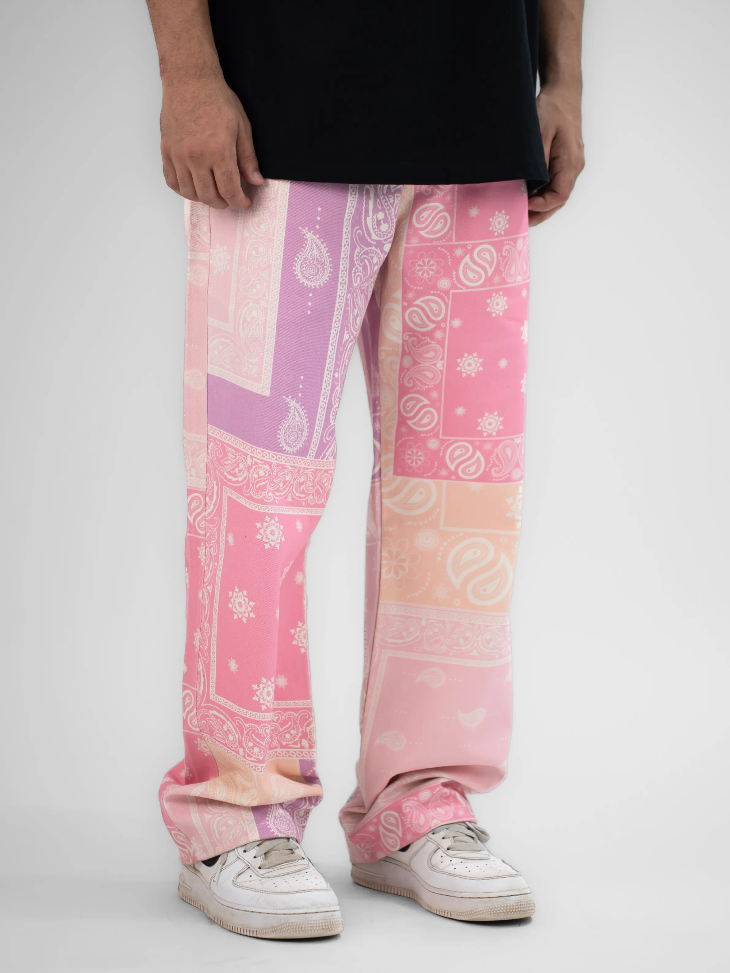 Paisley Red Jeans
