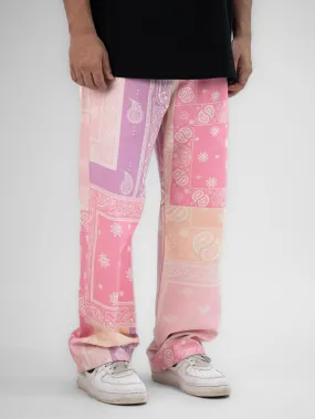 Paisley Red Jeans