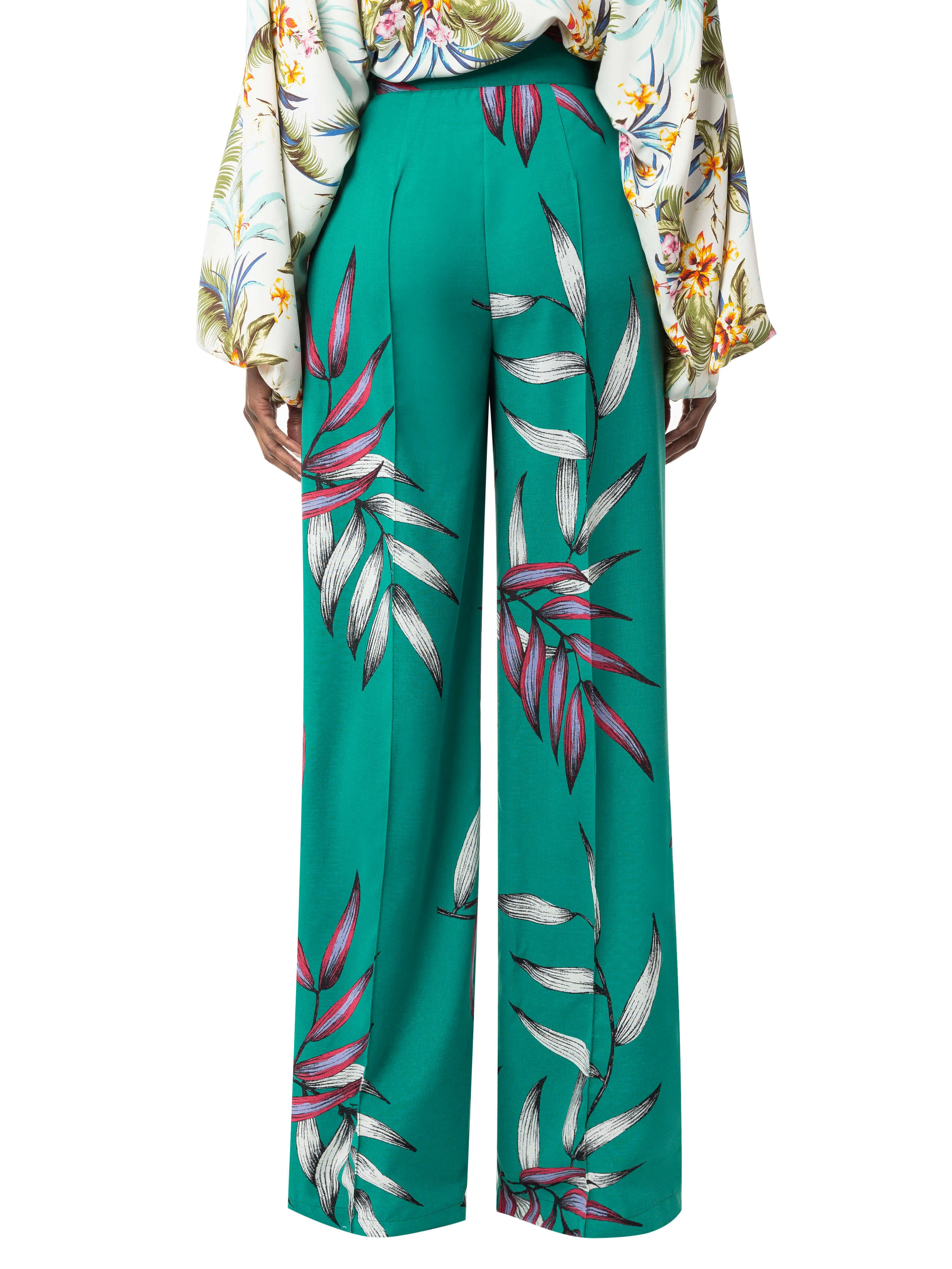 "Jade" Print High Waist Pants