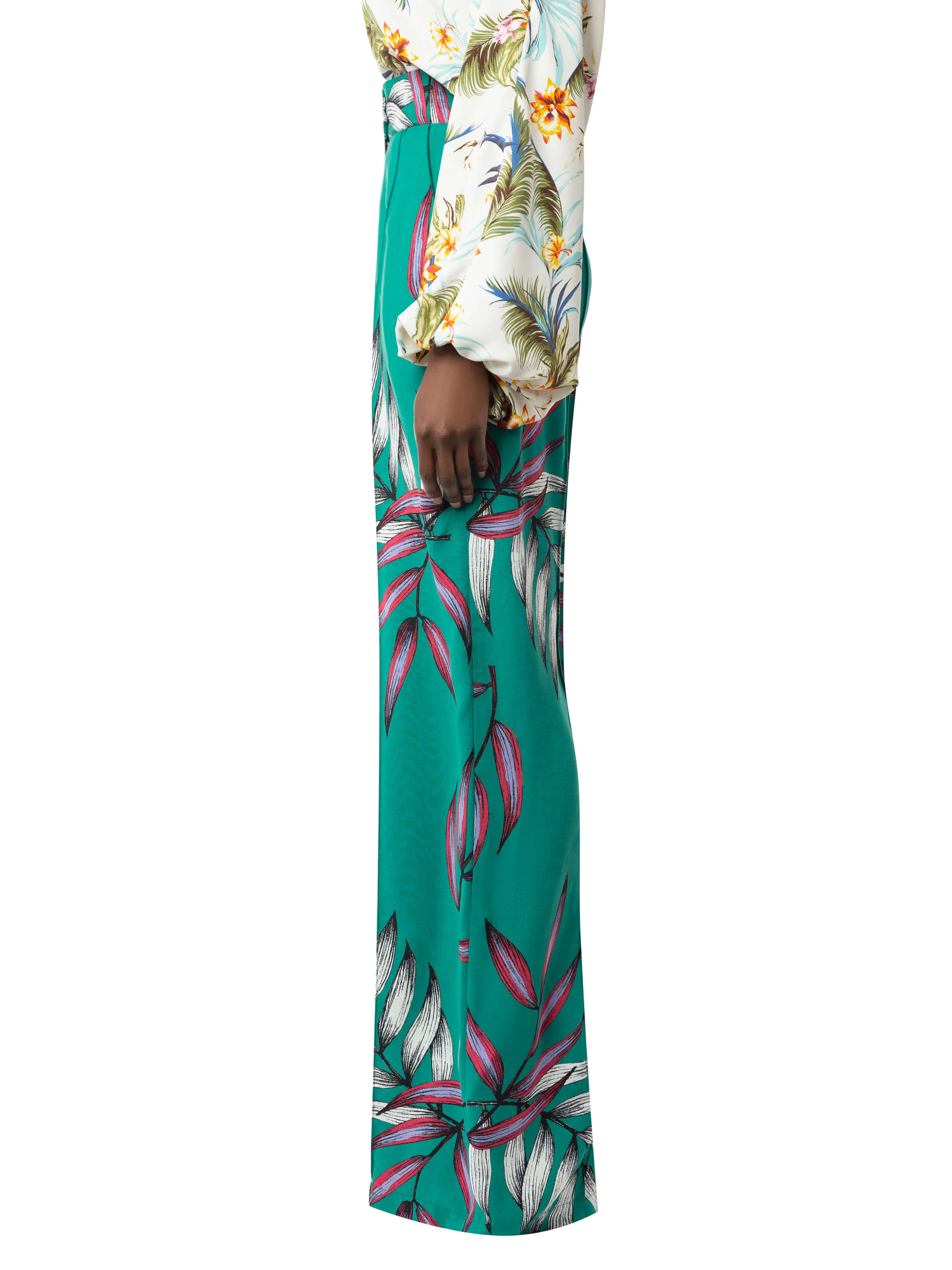 "Jade" Print High Waist Pants