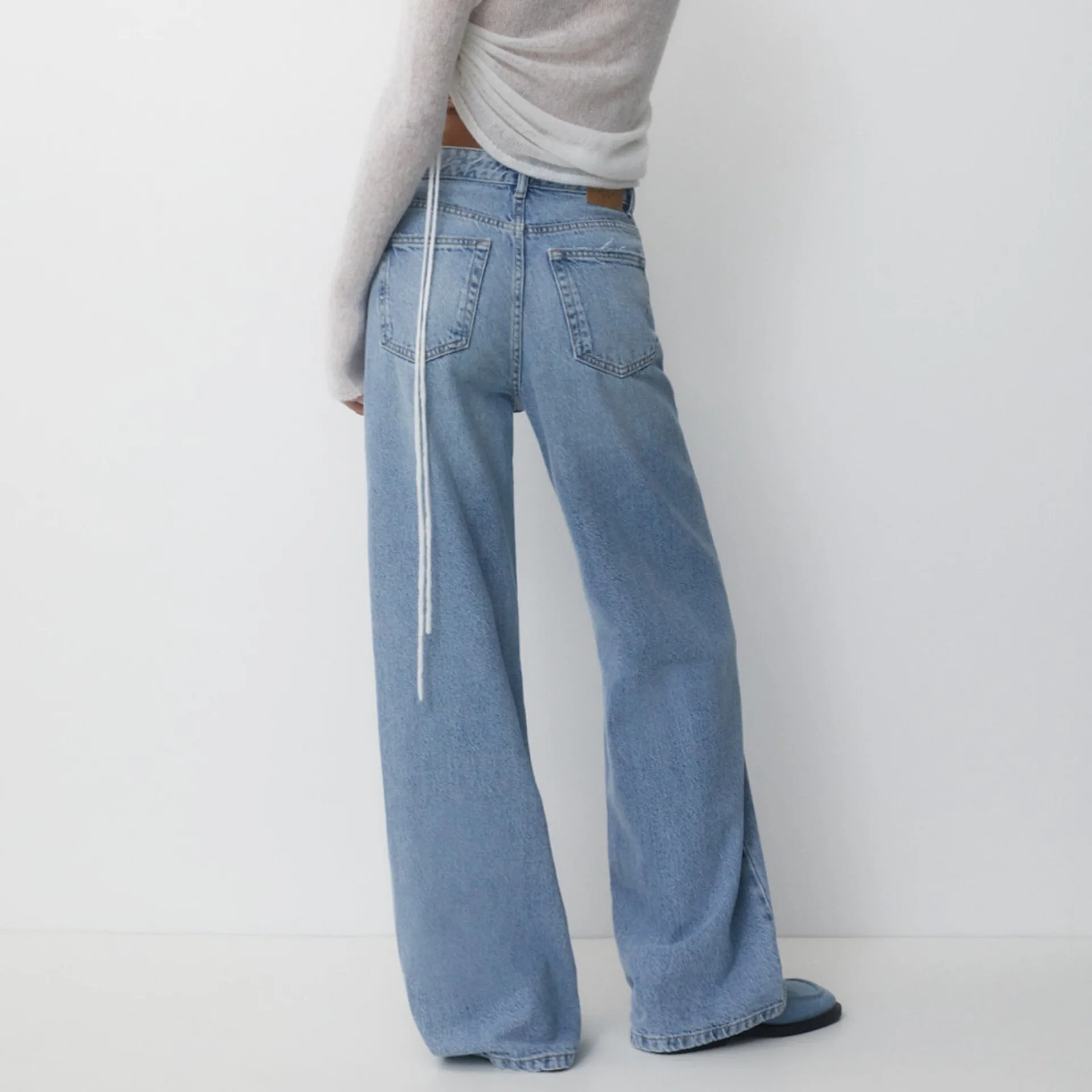 Sky blue High Waist Wide Leg Jeans