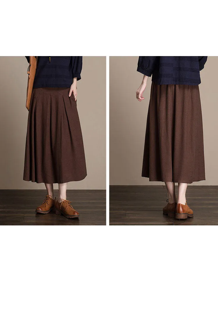 Solid color simple fashion skirt J084-1