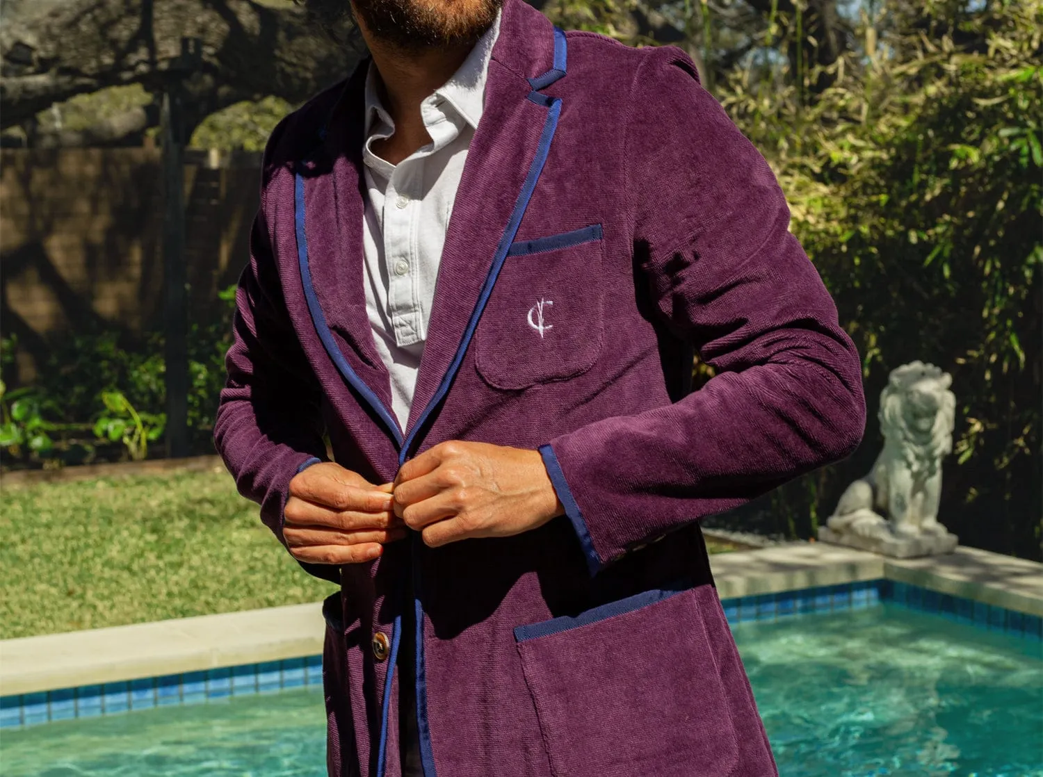 The Criquet Toweling Blazer - Purple Kush