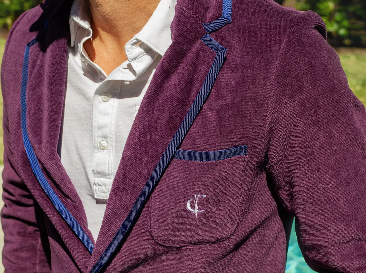 The Criquet Toweling Blazer - Purple Kush