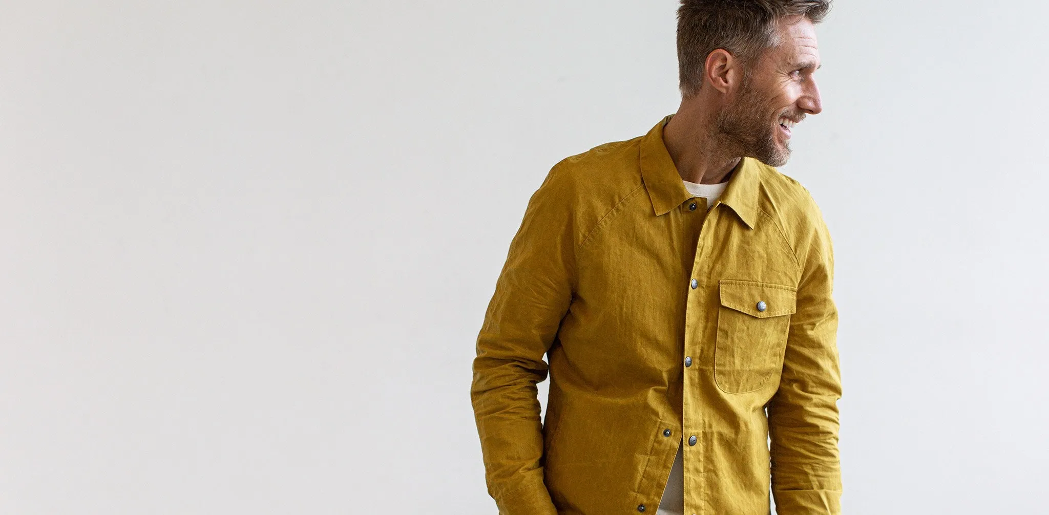 The Lombardi Jacket in Mustard Dry Wax
