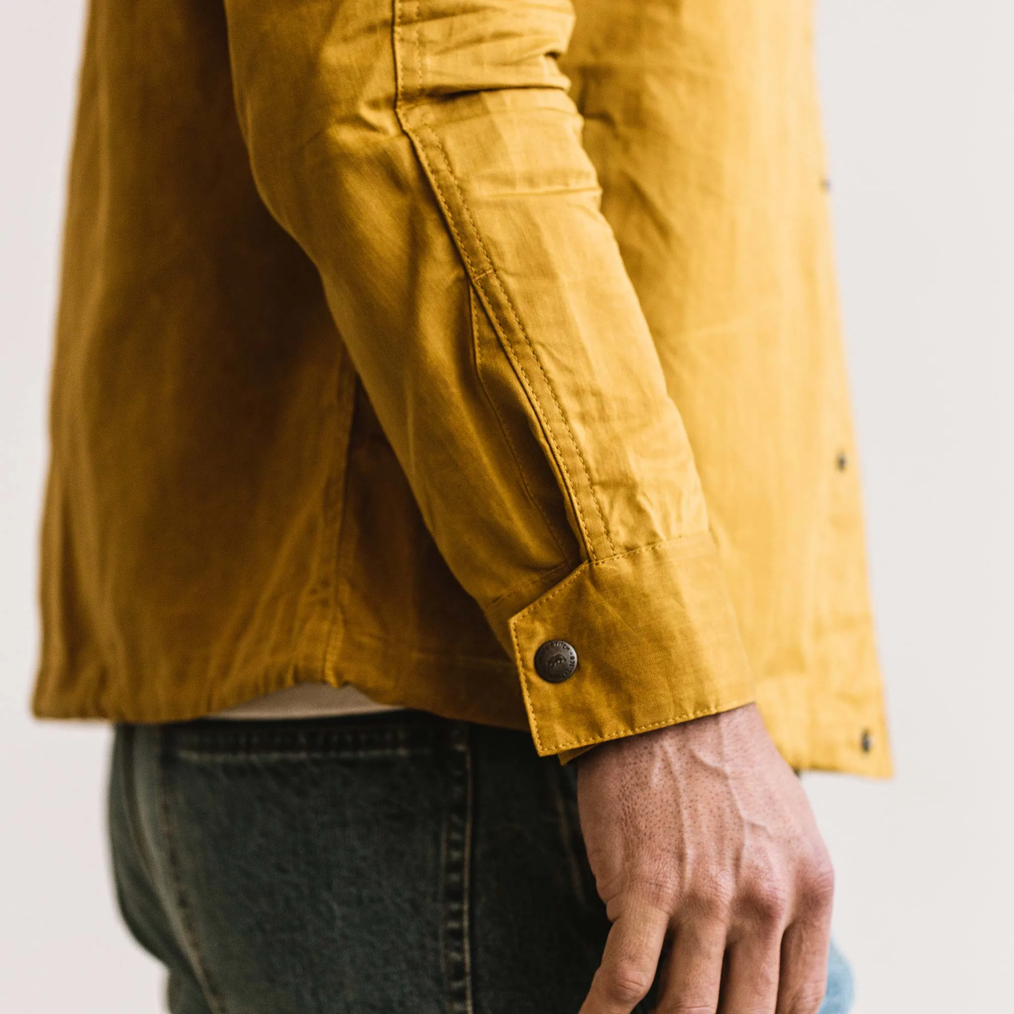 The Lombardi Jacket in Mustard Dry Wax