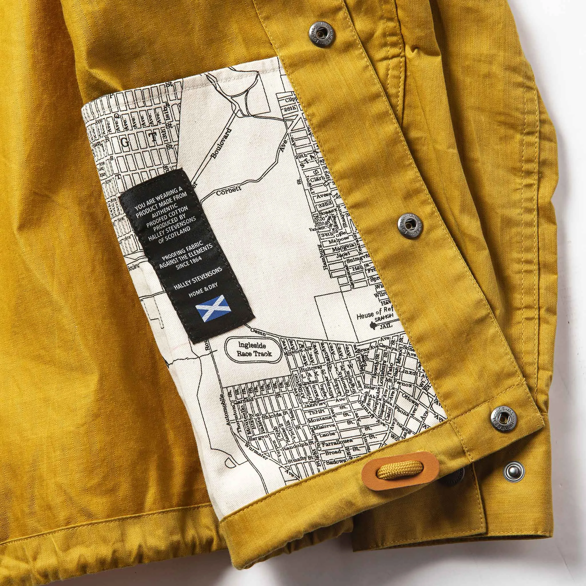 The Lombardi Jacket in Mustard Dry Wax
