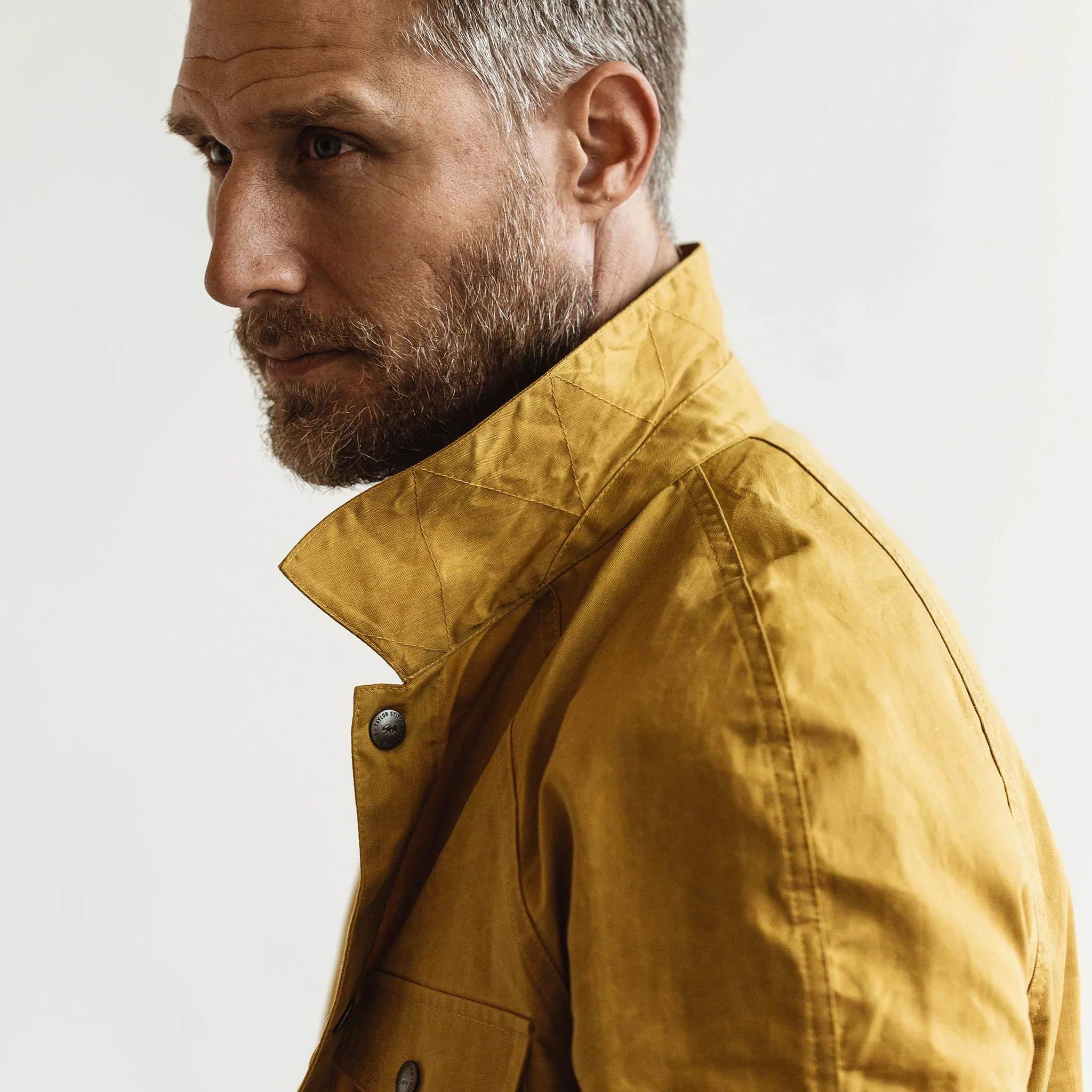 The Lombardi Jacket in Mustard Dry Wax